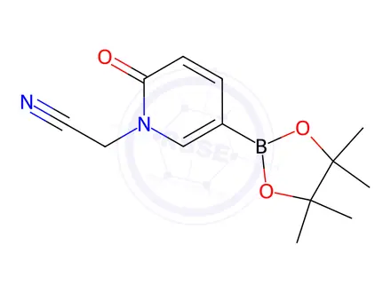 Chemical structure of 2-(2-Oxo-5-(4,4,5,5-tetramethyl-1,3,2-dioxaborolan-2-yl)pyridin-1(2H)-yl)acetonitrile