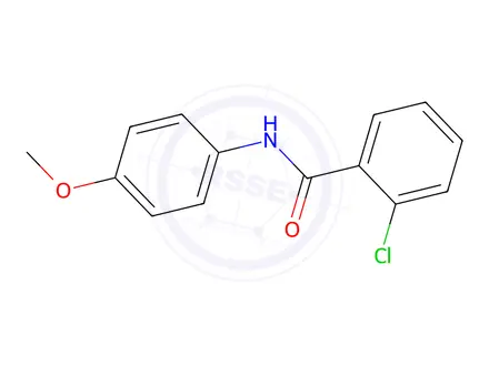 Chemical structure of 2-Chloro-N-(4-methoxyphenyl)benzamide