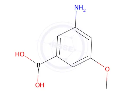 Chemical structure of (3-Amino-5-methoxyphenyl)boronic acid