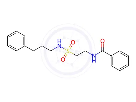 Chemical structure of N-(2-(N-(3-Phenylpropyl)sulfamoyl)ethyl)benzamide