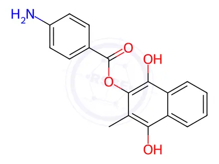 Chemical structure of Aminaftone
