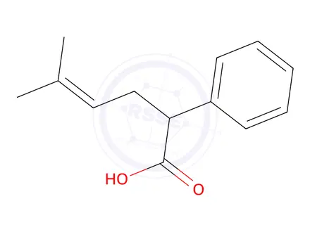 Chemical structure of 5-Methyl-2-phenylhex-4-enoic acid