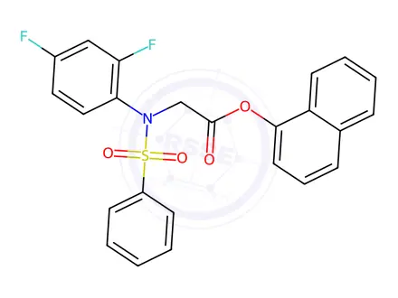 Chemical structure of Naphthalen-1-yl 2-[N-(2,4-difluorophenyl)benzenesulfonamido]acetate