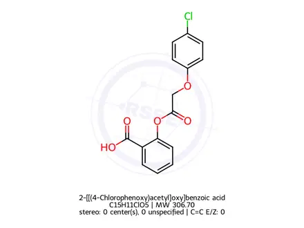 Chemical structure of 2-[[(4-Chlorophenoxy)acetyl]oxy]benzoic acid
