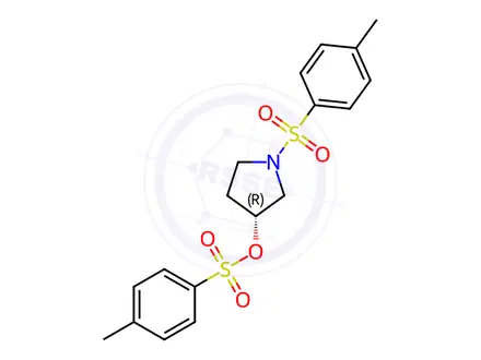Chemical structure of (R)-1-Tosylpyrrolidin-3-yl 4-methylbenzenesulfonate