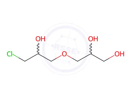 Chemical structure of 3-(3-chloro-2-hydroxypropoxy)propane-1,2-diol