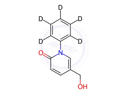 Chemical structure of 5-Hydroxymethyl-N-phenyl-2-1H-pyridone-d5