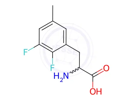 Chemical structure of Phenylalanine, 2,3-difluoro-5-methyl-