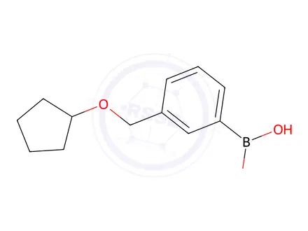 Chemical structure of 3-[(cyclopentyloxy)methyl]phenylboronic acid