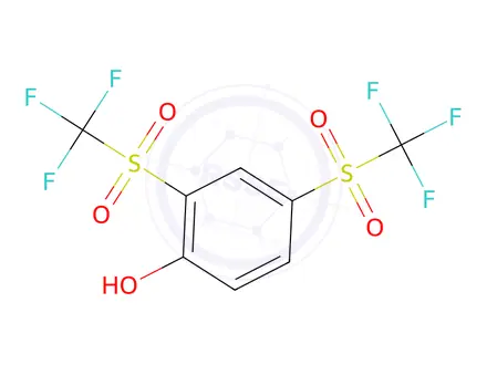 Chemical structure of 2,4-BIS[(TRIFLUOROMETHYL)SULFONYL]PHENOL