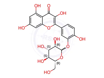 Chemical structure of Quercetin-3'-glucoside