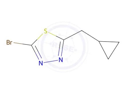 Chemical structure of 2-Bromo-5-(cyclopropylmethyl)-1,3,4-thiadiazole