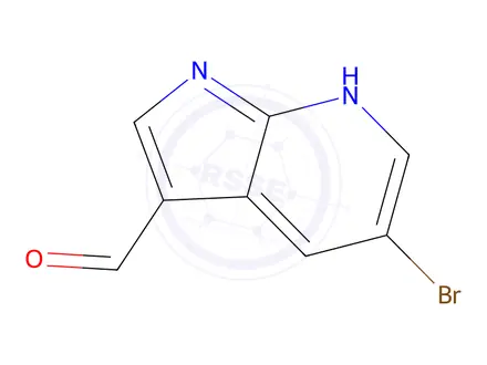 Chemical structure of 5-Bromo-1H-pyrrolo[2,3-β]pyridine-3-carbaldehyde