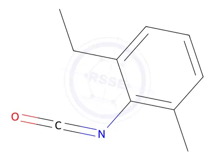Chemical structure of 2-Ethyl-6-methylphenyl isocyanate