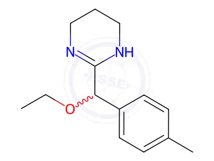 Chemical structure of 3,4,5,6-Tetrahydro-2-(α-ethoxy-4-methylbenzyl)pyrimidine