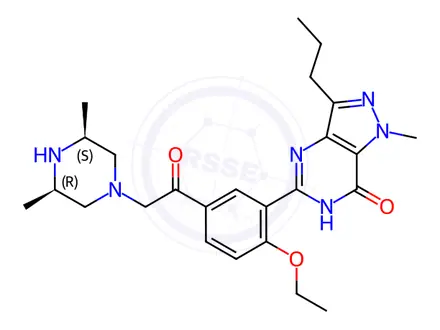 Chemical structure of Des-N-Ethyl 3,5-Dimethylacetildenafil