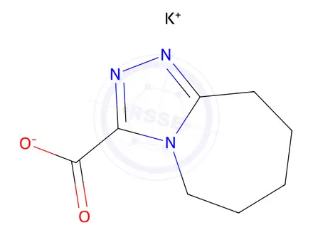 Chemical structure of Potassium 6,7,8,9-tetrahydro-5H-[1,2,4]triazolo[4,3-a]azepine-3-carboxylate