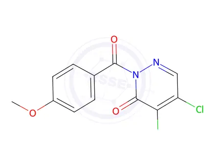 Chemical structure of 4,5-dichloro-2-(4-methoxybenzoyl)pyridazin-3-one