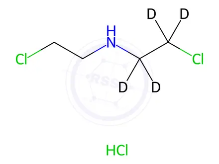 Chemical structure of Bis(2-chloroethyl)-1,1,2,2-d4-amine Hydrochloride