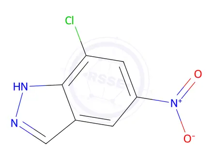Chemical structure of 7-chloro-5-nitro-1H-indazole