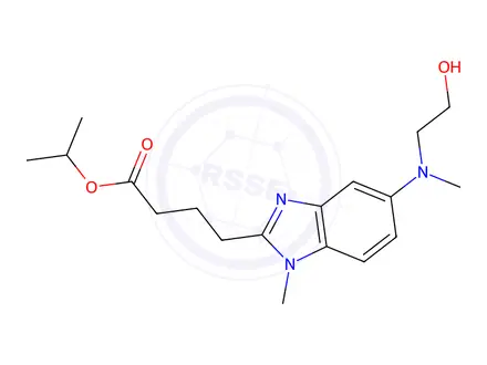 Chemical structure of isopropyl4-(5-((2-hydroxyethyl)(methyl)amino)-1-methyl-1H-benzo[d]imidazol-2-yl)butanoate