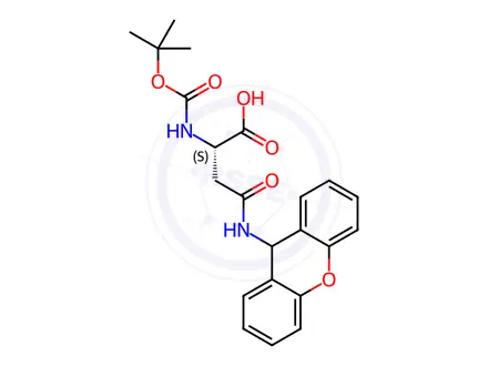 Chemical structure of Boc-Asn(Xan)-OH
