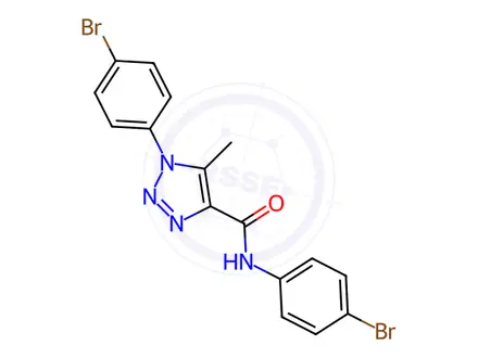 Chemical structure of N,1-Bis(4-bromophenyl)-5-methyl-1H-1,2,3-triazole-4-carboxamide