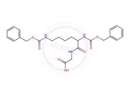 Chemical structure of Nα,Nε-Dibenzyloxycarbonyl-L-lysylglycine