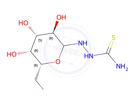Chemical structure of D-GALACTOPYRANOSYL THIOSEMICARBAZIDE