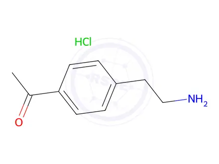 Chemical structure of 1-[4-(2-aminoethyl)phenyl]ethan-1-one hydrochloride