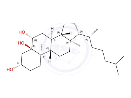 Chemical structure of 3b,5a,6b-Trihydroxycholestane