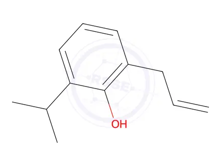 Chemical structure of 2-Allyl-6-isopropylphenol