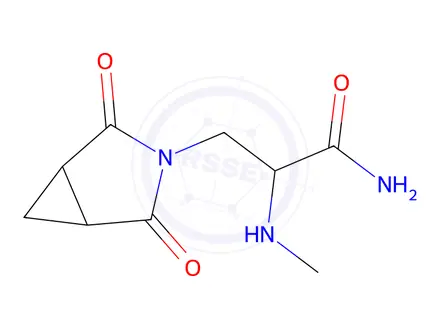 Chemical structure of 3-(2,4-Dioxo-3-azabicyclo[3.1.0]hexan-3-yl)-2-(methylamino)propanamide