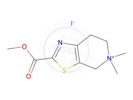 Chemical structure of 2-(methoxycarbonyl)-5,5-dimethyl-4,5,6,7-tetrahydrothiazolo[5,4-c]pyridin-5-ium iodide