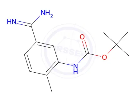 Chemical structure of Tert-butyl (5-carbamimidoyl-2-methylphenyl)carbamate