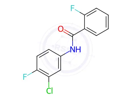 Chemical structure of N-(3-Chloro-4-fluorophenyl)-2-fluorobenzamide