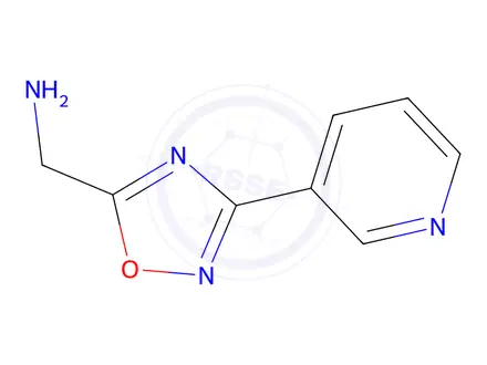 Chemical structure of 1-[3-(Pyridin-3-yl)-1,2,4-oxadiazol-5-yl]methanamine