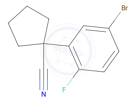 Chemical structure of 1-(5-Bromo-2-fluorophenyl)cyclopentanecarbonitrile