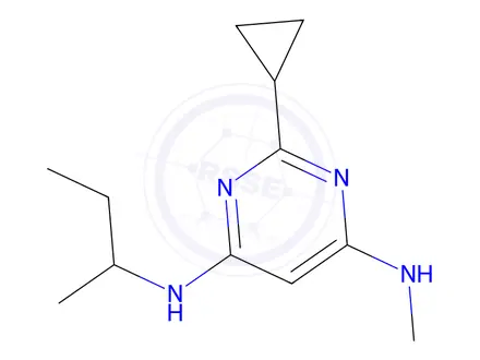 Chemical structure of n4-(sec-butyl)-2-cyclopropyl-n6-methylpyrimidine-4,6-diamine