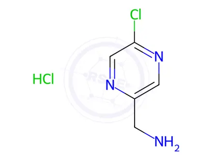 Chemical structure of (5-Chloropyrazin-2-yl)methanamine Hydrochloride