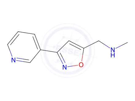 Chemical structure of N-methyl-1-(3-(pyridin-3-yl)isoxazol-5-yl)methanamine