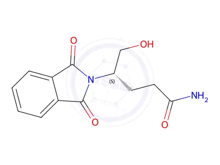 Chemical structure of (S)-4-(1,3-Dioxoisoindolin-2-yl)-5-hydroxypentanamide