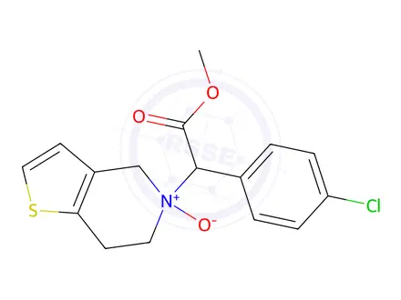 Chemical structure of 5-(1-(4-chlorophenyl)-2-methoxy-2-oxoethyl)-4,5,6,7-tetrahydro thieno[3,2-c]pyridine 5-oxide
