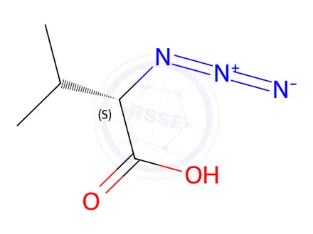 Chemical structure of (S)-2-Azido Isovaleric Acid Cyclohexylammonium Salt