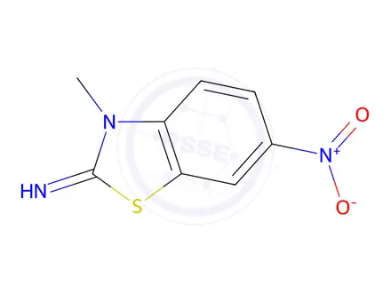 Chemical structure of 3-methyl-6-nitro-2,3-dihydro-1,3-benzothiazol-2-imine