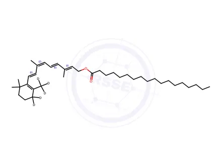 Chemical structure of 9-cis-Retinyl Stearate-d5