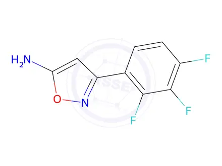 Chemical structure of 3-(2,3,4-Trifluorophenyl)isoxazol-5-amine