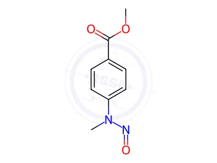 Chemical structure of methyl 4-(methyl(nitroso)amino)benzoate