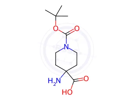 Chemical structure of 1-Boc-4-aminopiperidine-4-carboxylic Acid
