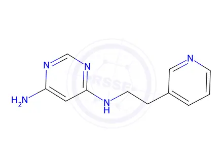 Chemical structure of n4-(2-(pyridin-3-yl)ethyl)pyrimidine-4,6-diamine
